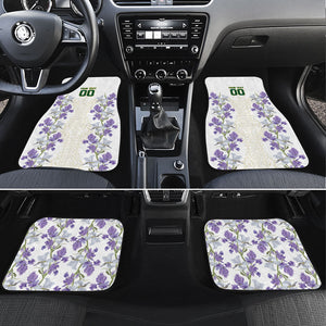 Custom Algeria Iris Floral White Car Mats Africa Women’s Football Champion Series 2026