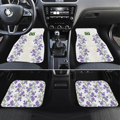Custom Algeria Iris Floral White Car Mats Africa Women’s Football Champion Series 2026