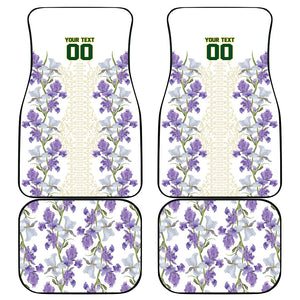 Custom Algeria Iris Floral White Car Mats Africa Women’s Football Champion Series 2026