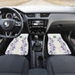 Custom Algeria Iris Floral White Car Mats Africa Women’s Football Champion Series 2026