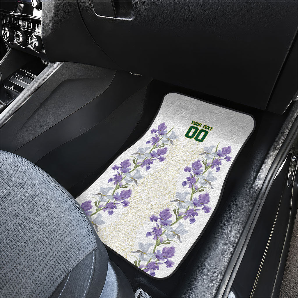 Custom Algeria Iris Floral White Car Mats Africa Women’s Football Champion Series 2026