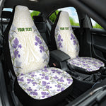 Custom Algeria Iris Floral White Car Seat Cover Africa Women’s Football Champion Series 2026