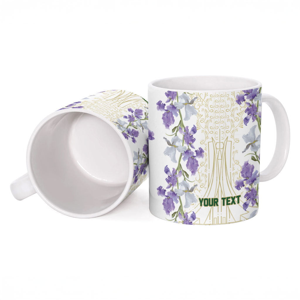Custom Algeria Iris Floral White Ceramic Mug Africa Women’s Football Champion Series 2026