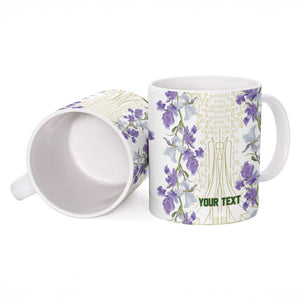 Custom Algeria Iris Floral White Ceramic Mug Africa Women’s Football Champion Series 2026
