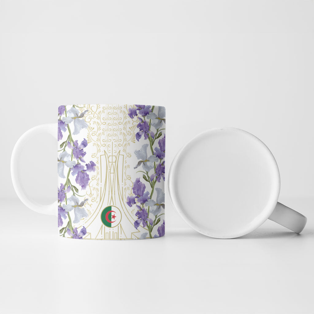 Custom Algeria Iris Floral White Ceramic Mug Africa Women’s Football Champion Series 2026