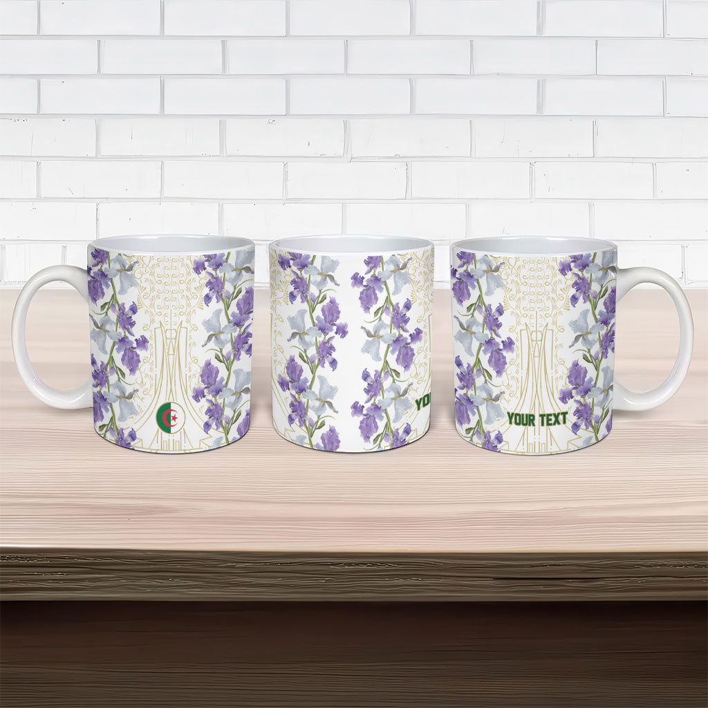 Custom Algeria Iris Floral White Ceramic Mug Africa Women’s Football Champion Series 2026