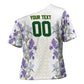 Custom Algeria Iris Floral White Cross Shoulder Shirt Africa Women’s Football Champion Series 2026