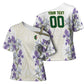 Custom Algeria Iris Floral White Cross Shoulder Shirt Africa Women’s Football Champion Series 2026