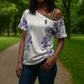Custom Algeria Iris Floral White Cross Shoulder Shirt Africa Women’s Football Champion Series 2026