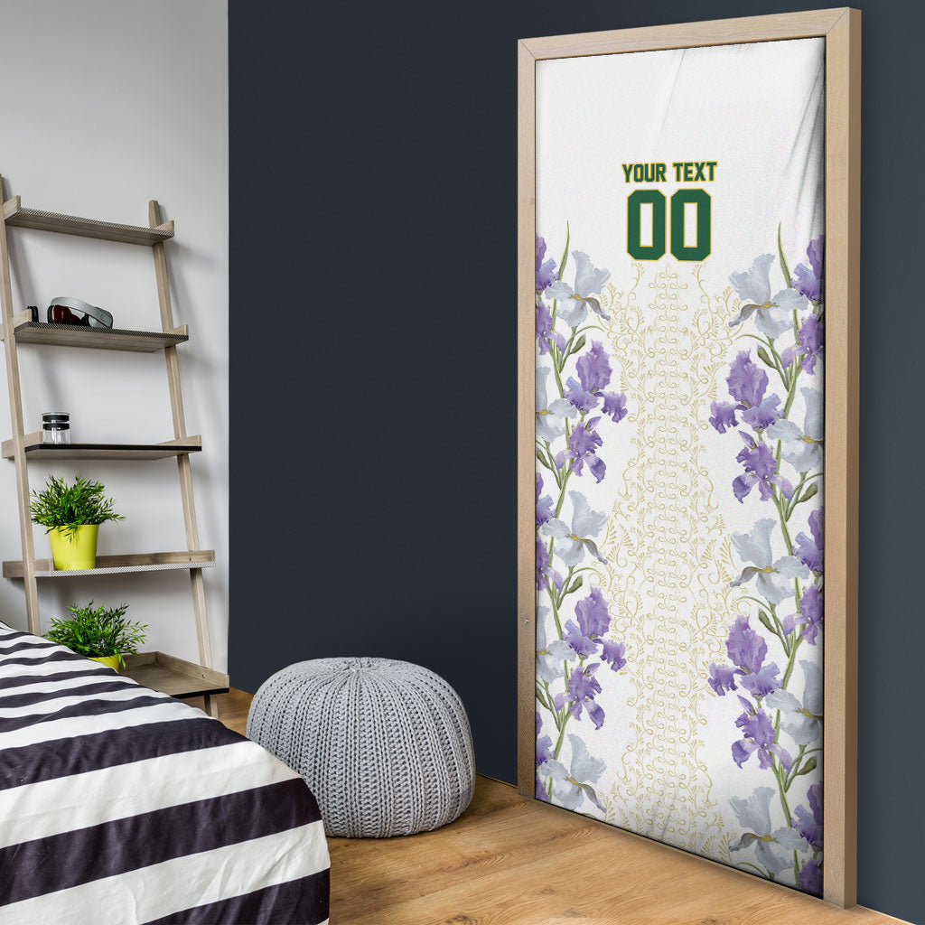 Custom Algeria Iris Floral White Door Cover Africa Women’s Football Champion Series 2026