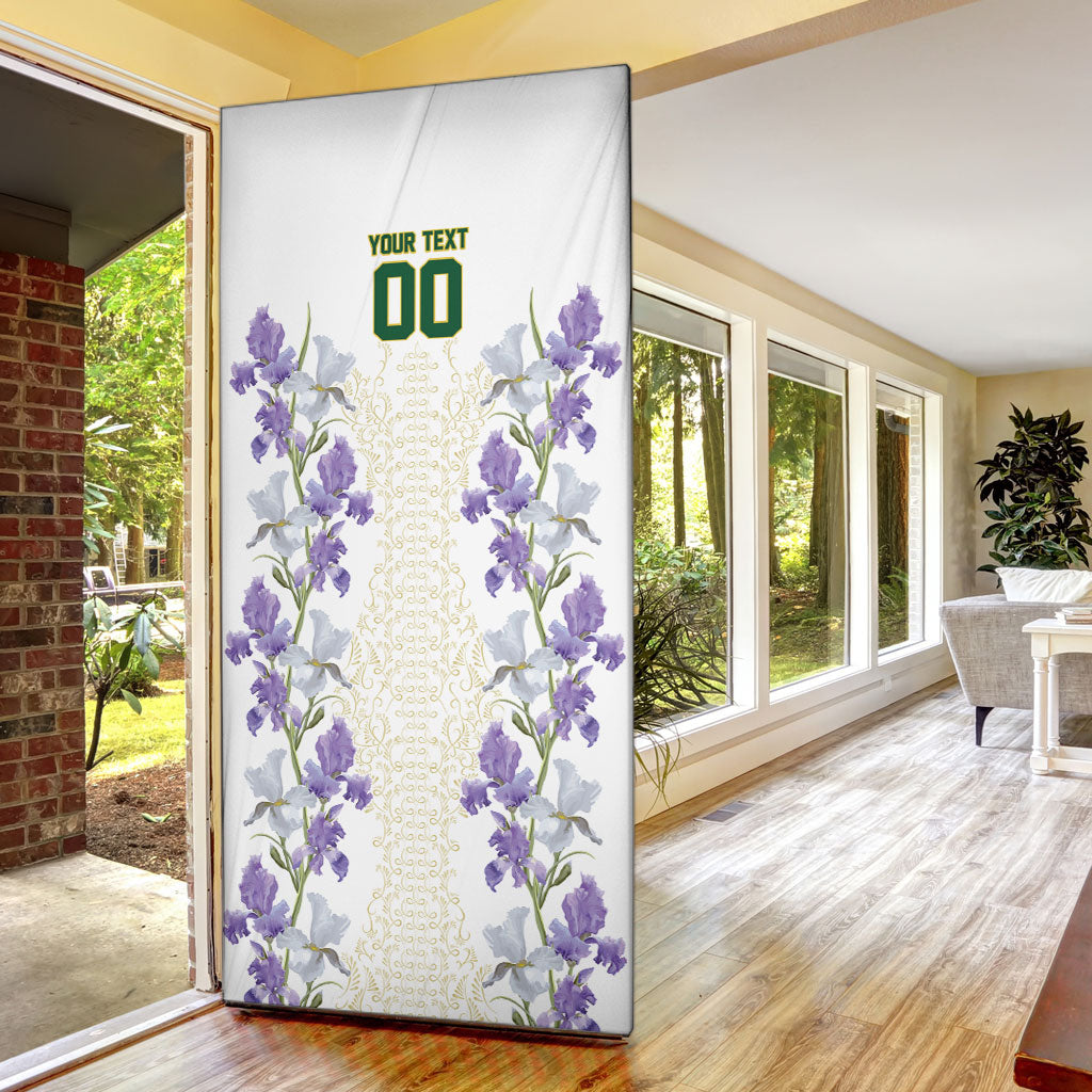 Custom Algeria Iris Floral White Door Cover Africa Women’s Football Champion Series 2026