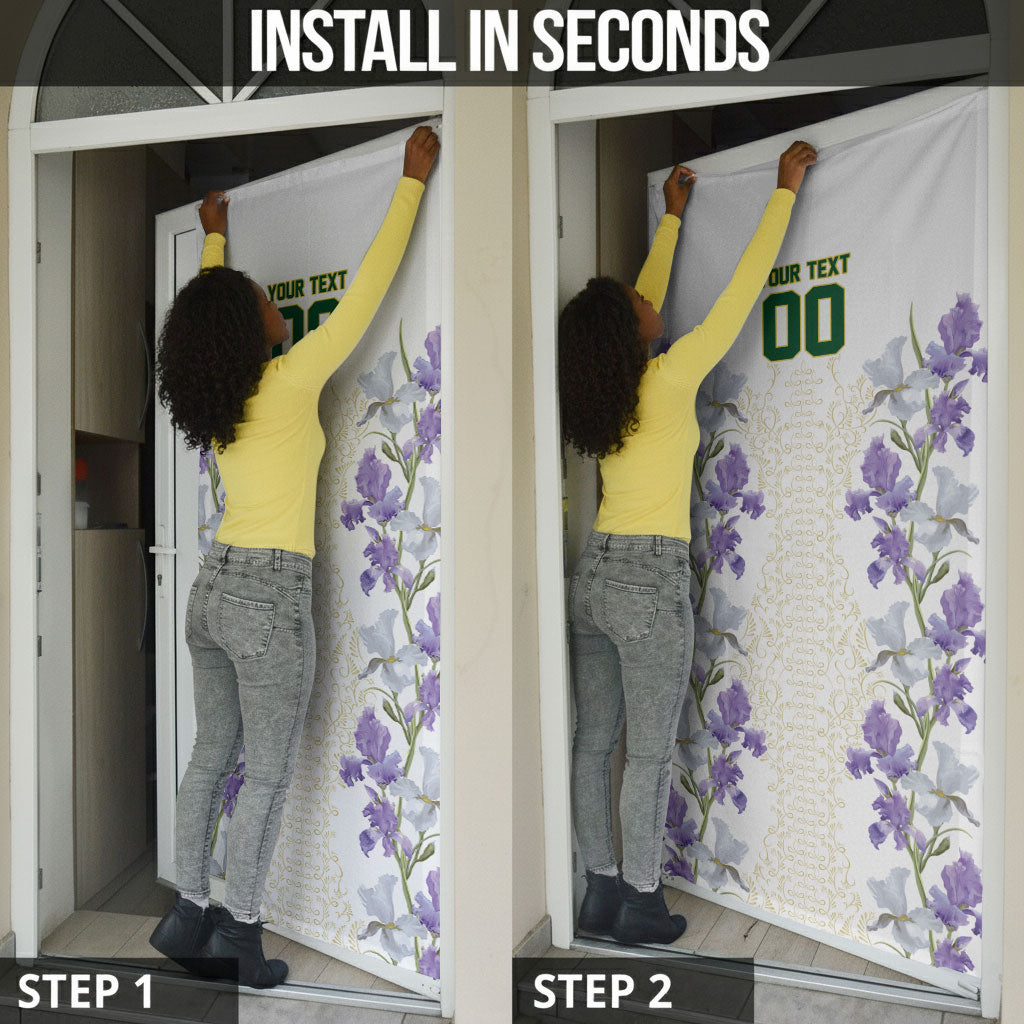 Custom Algeria Iris Floral White Door Cover Africa Women’s Football Champion Series 2026