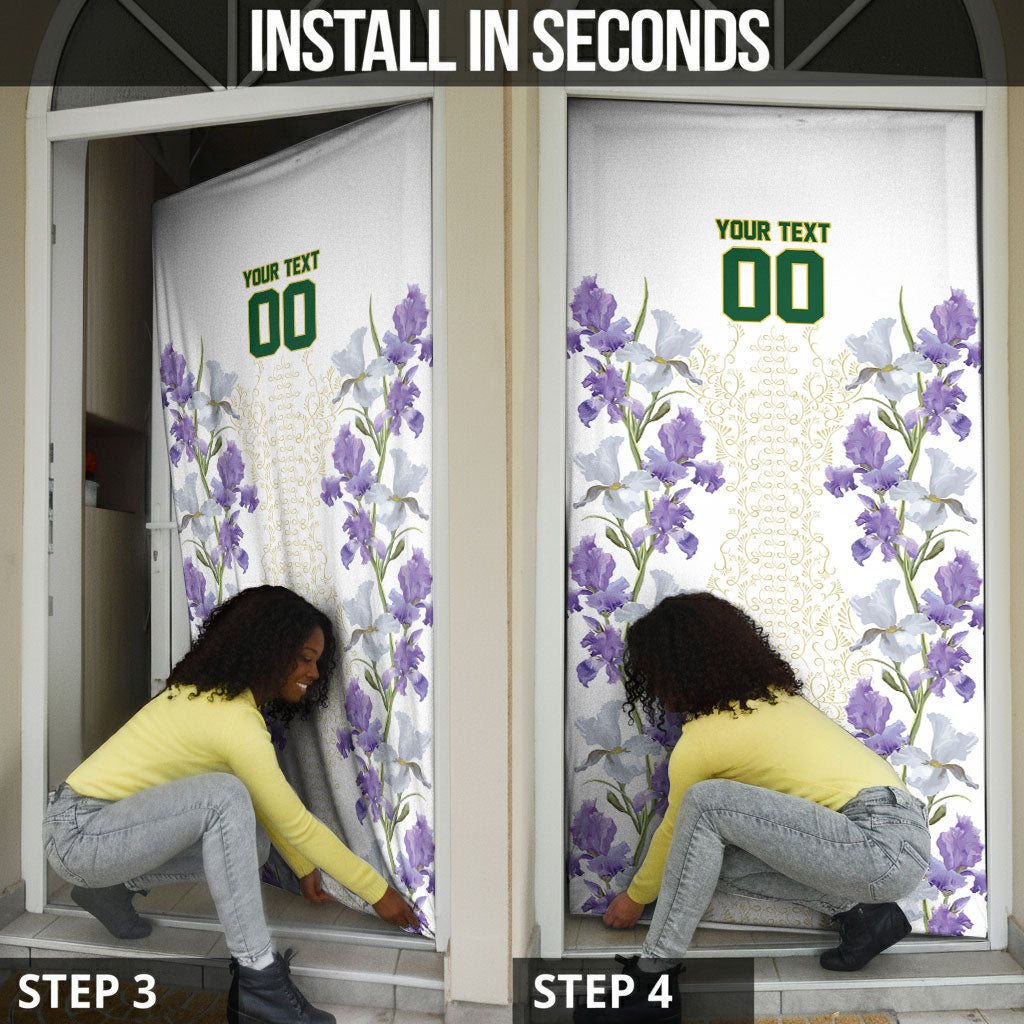 Custom Algeria Iris Floral White Door Cover Africa Women’s Football Champion Series 2026