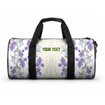 Custom Algeria Iris Floral White Duffle Bag Africa Women’s Football Champion Series 2026