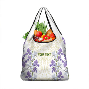 Custom Algeria Iris Floral White Grocery Bag Africa Women’s Football Champion Series 2026