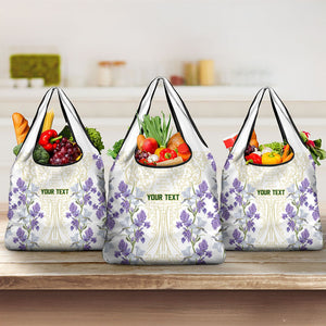 Custom Algeria Iris Floral White Grocery Bag Africa Women’s Football Champion Series 2026