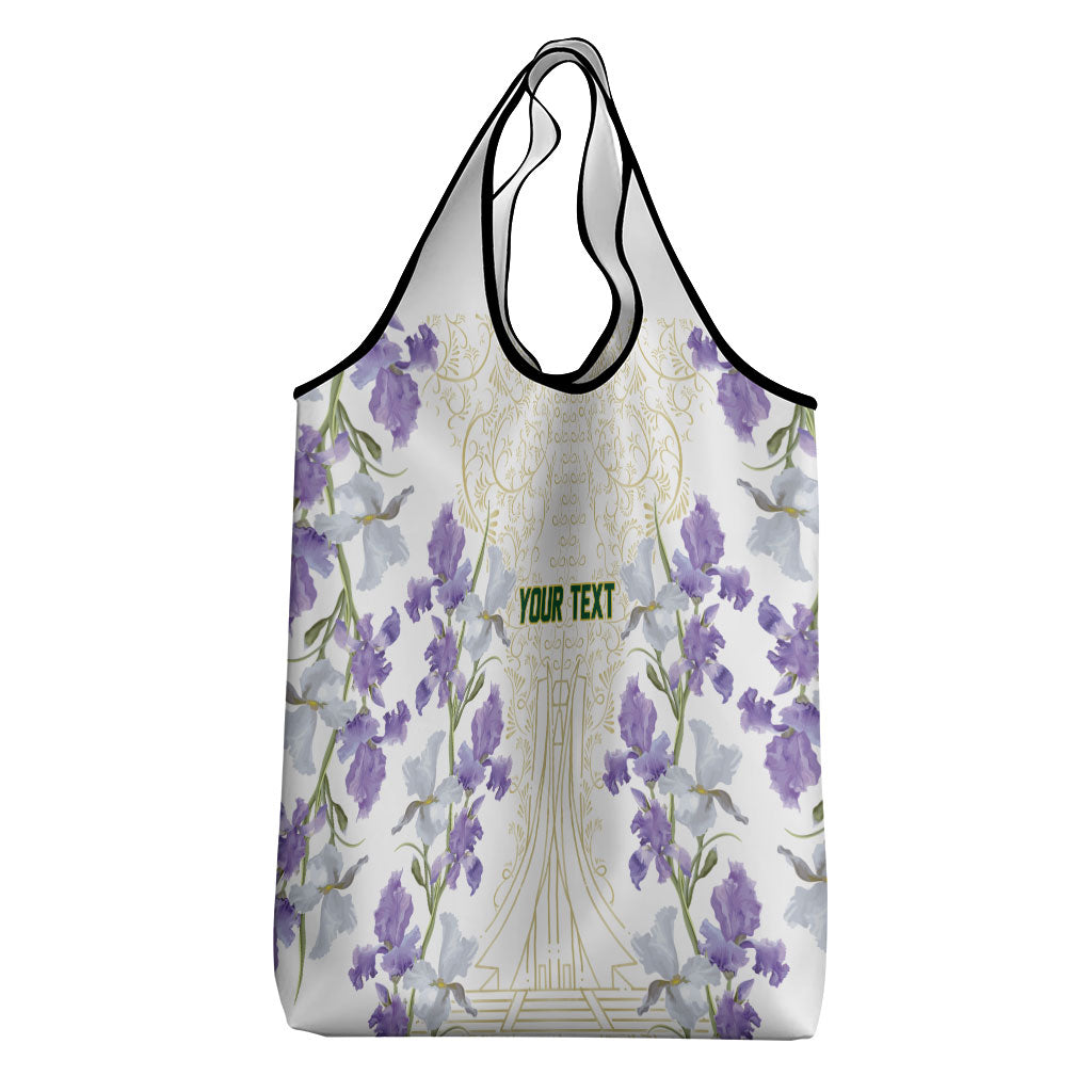 Custom Algeria Iris Floral White Grocery Bag Africa Women’s Football Champion Series 2026