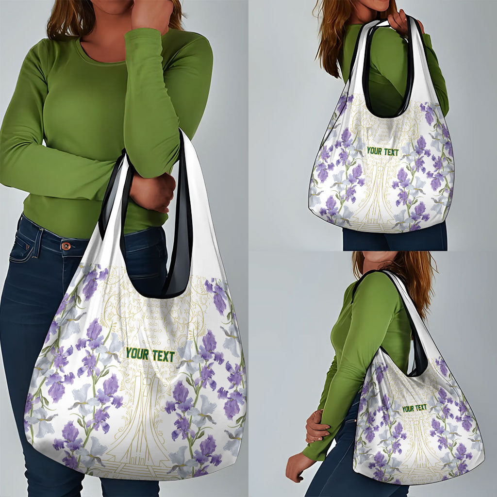 Custom Algeria Iris Floral White Grocery Bag Africa Women’s Football Champion Series 2026