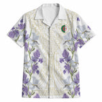 Custom Algeria Iris Floral White Hawaiian Shirt Africa Women’s Football Champion Series 2026