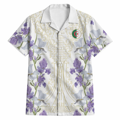 Custom Algeria Iris Floral White Hawaiian Shirt Africa Women’s Football Champion Series 2026