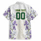Custom Algeria Iris Floral White Hawaiian Shirt Africa Women’s Football Champion Series 2026