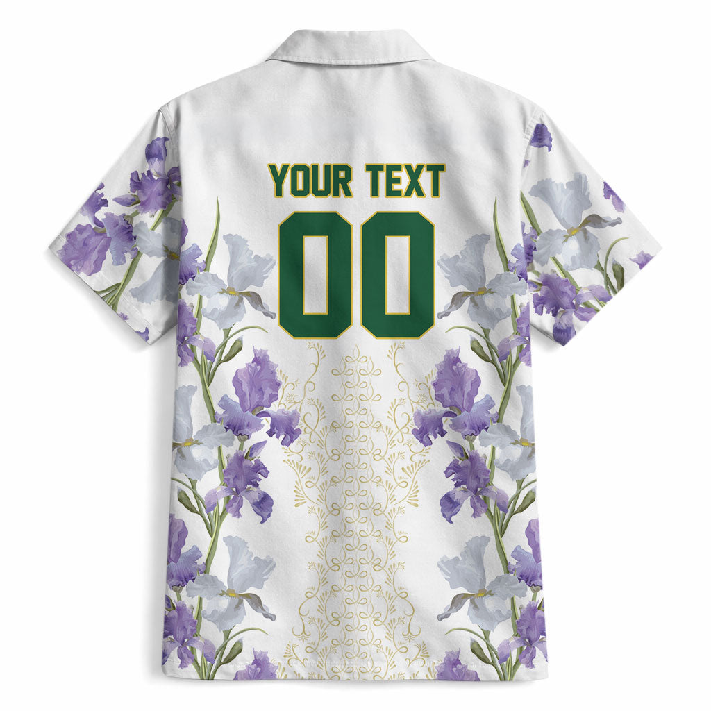 Custom Algeria Iris Floral White Hawaiian Shirt Africa Women’s Football Champion Series 2026