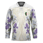 Custom Algeria Iris Floral White Hockey Jersey Africa Women’s Football Champion Series 2026