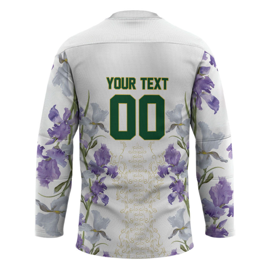 Custom Algeria Iris Floral White Hockey Jersey Africa Women’s Football Champion Series 2026