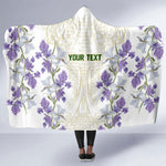 Custom Algeria Iris Floral White Hooded Blanket Africa Women’s Football Champion Series 2026