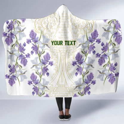 Custom Algeria Iris Floral White Hooded Blanket Africa Women’s Football Champion Series 2026
