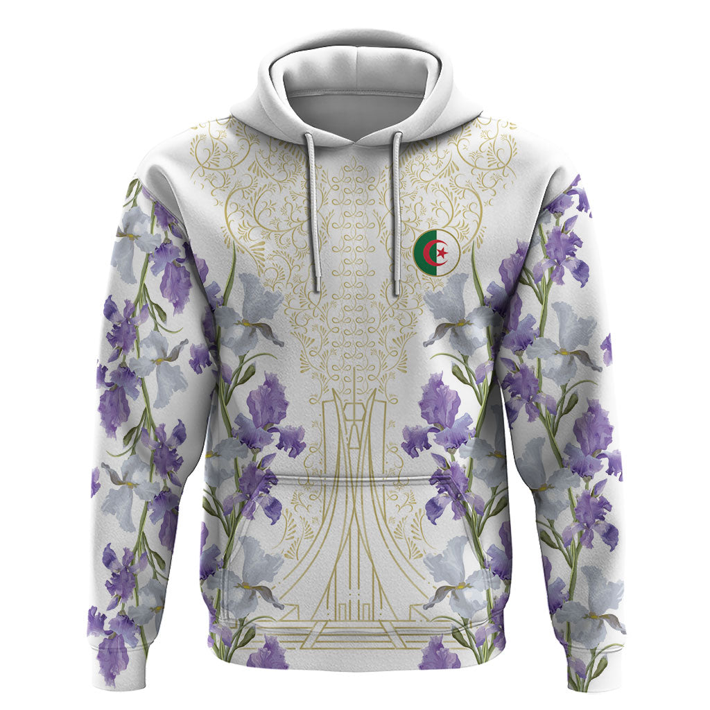 Custom Algeria Iris Floral White Hoodie Africa Women’s Football Champion Series 2026