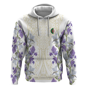 Custom Algeria Iris Floral White Hoodie Africa Women’s Football Champion Series 2026
