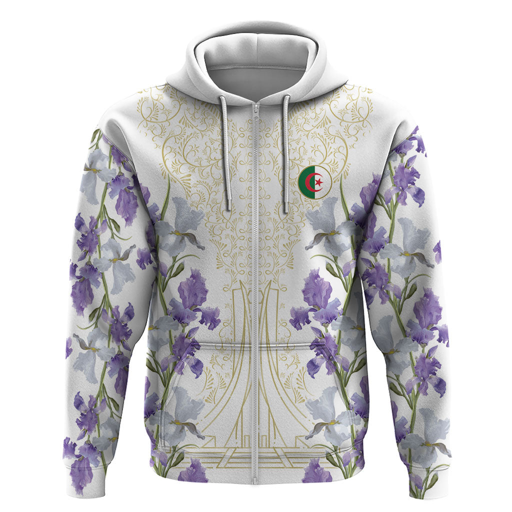 Custom Algeria Iris Floral White Hoodie Africa Women’s Football Champion Series 2026