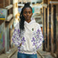 Custom Algeria Iris Floral White Hoodie Africa Women’s Football Champion Series 2026