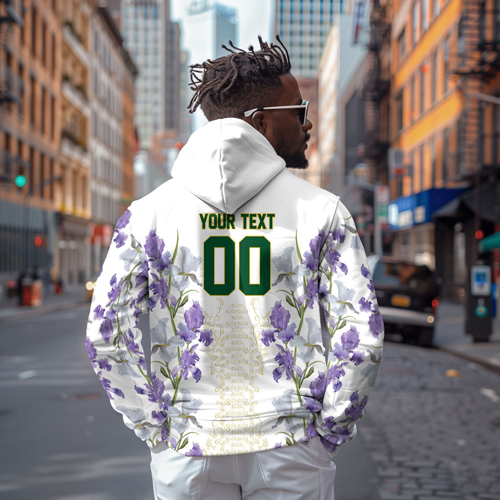 Custom Algeria Iris Floral White Hoodie Africa Women’s Football Champion Series 2026