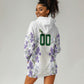Custom Algeria Iris Floral White Hoodie Dress Africa Women’s Football Champion Series 2026