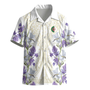 Custom Algeria Iris Floral White Kid Hawaiian Shirt Africa Women’s Football Champion Series 2026