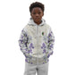 Custom Algeria Iris Floral White Kid Hoodie Africa Women’s Football Champion Series 2026