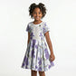 Custom Algeria Iris Floral White Kid Short Sleeve Dress Africa Women’s Football Champion Series 2026
