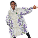 Custom Algeria Iris Floral White Kid Wearable Blanket Hoodie Africa Women’s Football Champion Series 2026