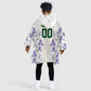 Custom Algeria Iris Floral White Kid Wearable Blanket Hoodie Africa Women’s Football Champion Series 2026