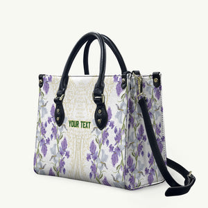 Custom Algeria Iris Floral White Leather Bag Africa Women’s Football Champion Series 2026