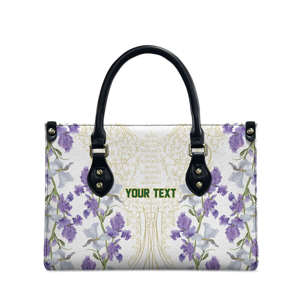 Custom Algeria Iris Floral White Leather Bag Africa Women’s Football Champion Series 2026