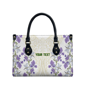 Custom Algeria Iris Floral White Leather Bag Africa Women’s Football Champion Series 2026