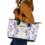 Custom Algeria Iris Floral White Leather Tote Bag Africa Women’s Football Champion Series 2026