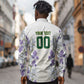 Custom Algeria Iris Floral White Long Sleeve Button Shirt Africa Women’s Football Champion Series 2026
