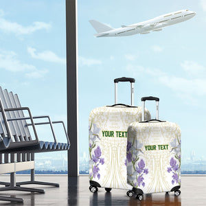 Custom Algeria Iris Floral White Luggage Cover Africa Women’s Football Champion Series 2026