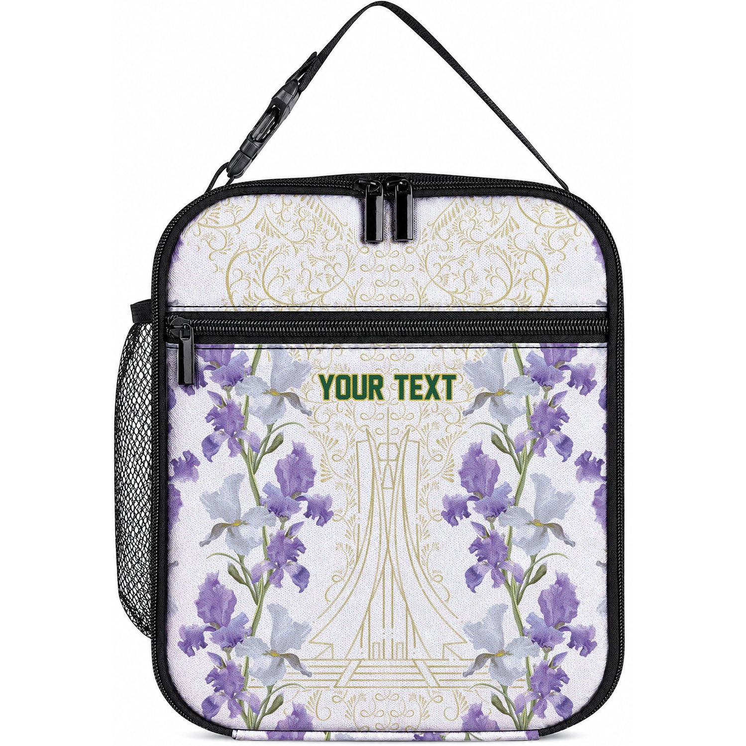 Custom Algeria Iris Floral White Lunch Bag Africa Women’s Football Champion Series 2026
