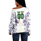 Custom Algeria Iris Floral White Off Shoulder Sweater Africa Women’s Football Champion Series 2026