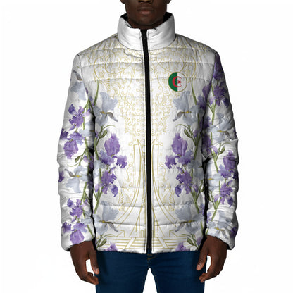Custom Algeria Iris Floral White Padded Jacket Africa Women’s Football Champion Series 2026